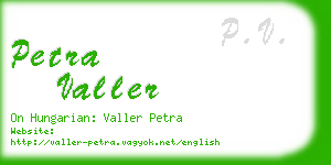 petra valler business card